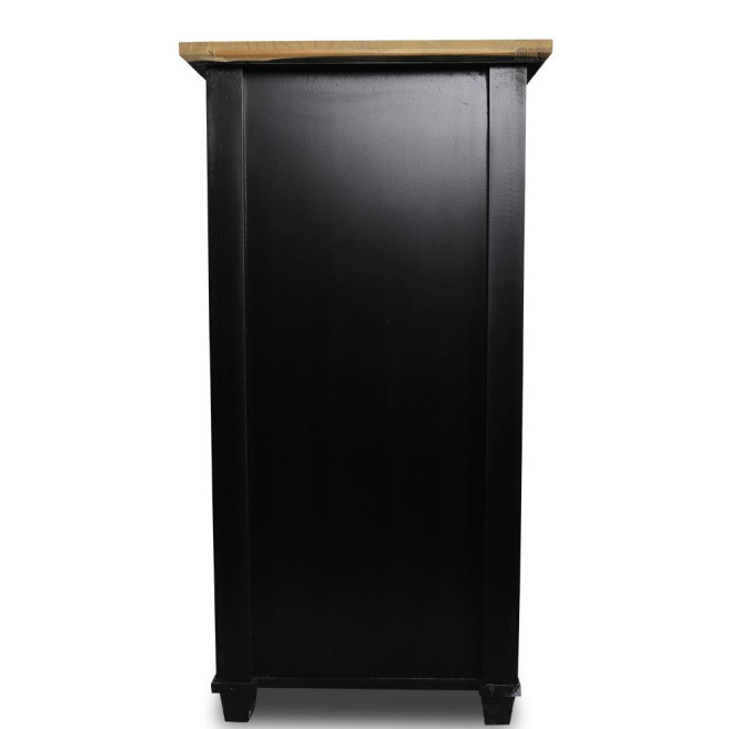 Bahut Grainetier 20 Schubladen Holz Schwarz 184x49x94.8cm