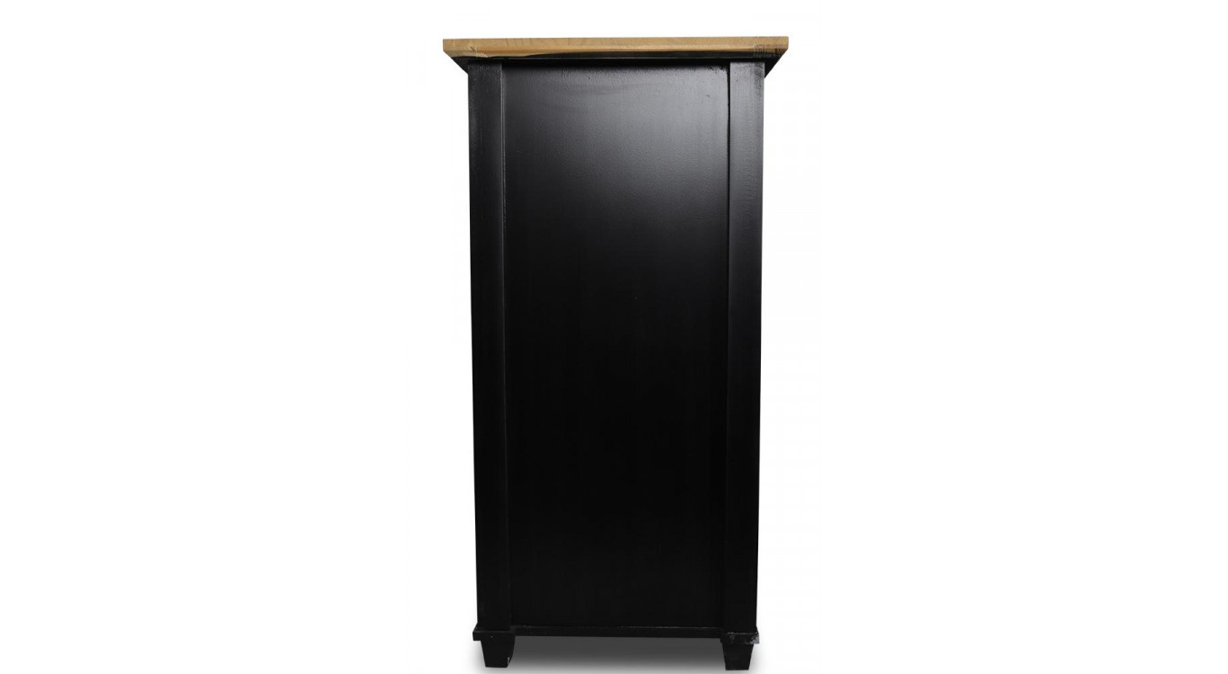Bahut Grainetier 20 Schubladen Holz Schwarz 184x49x94.8cm