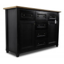 Credenza a 6 cassetti - Legno nero 142x49x95.5cm