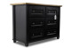 Kommode mit 6 Schubladen Holz Schwarz 100x49x74.5cm