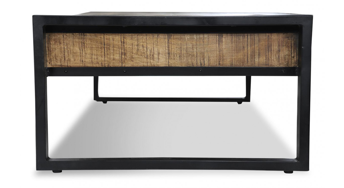 Table Basse 1 Tiroir Bois Marron 120x60x40cm