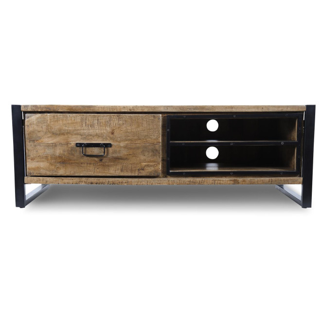 TV-Möbel 1 Schublade Holz Braun 130x45x45cm