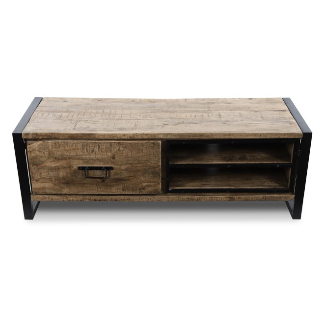 TV-Möbel 1 Schublade Holz Braun 130x45x45cm