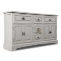 5-drawer sideboard White Ceruse wood 124.5x33.5x72cm