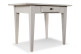 Table à Manger Bois 2 Tiroirs Cerusé Blanc 100.5x72.5x78cm
