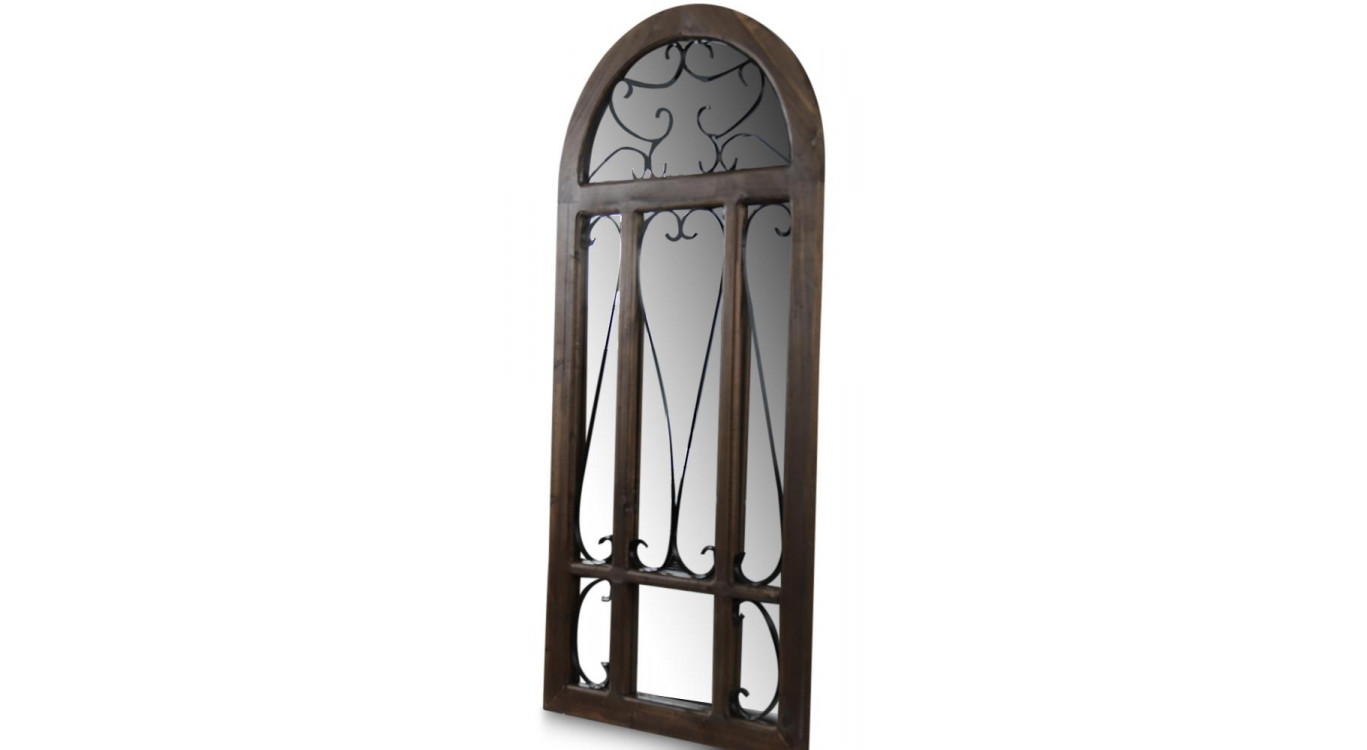 Miroir Ancien Vertical Bois 60x3x130cm