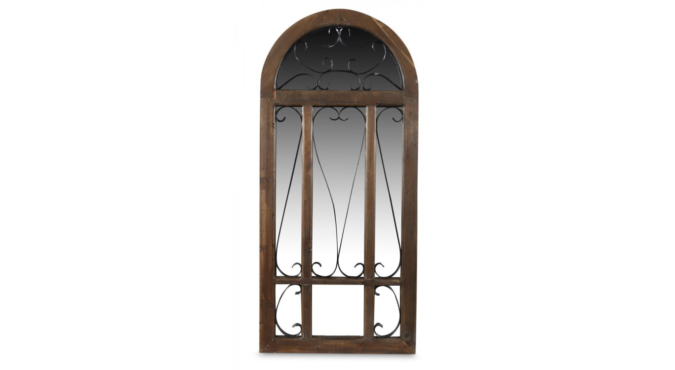 Miroir Ancien Vertical Bois 60x3x130cm