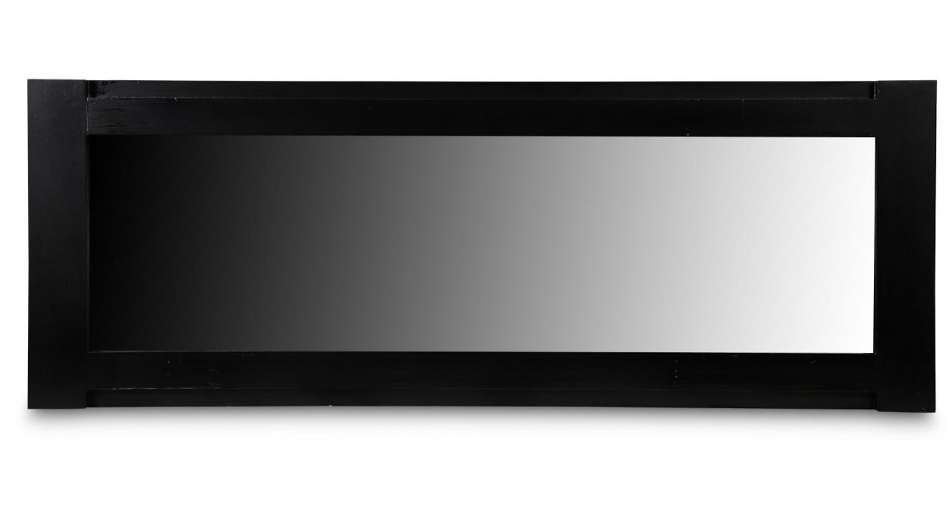 Grand Miroir Bois Noir 150x2x40cm