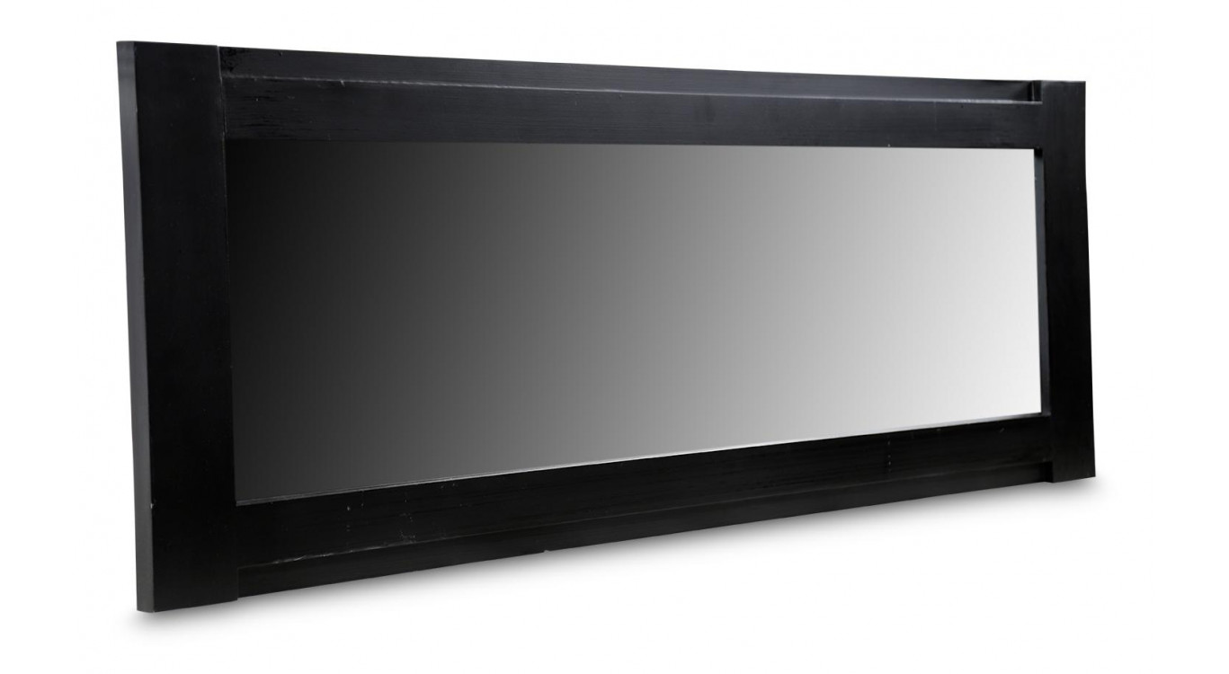 Grand Miroir Bois Noir 150x2x40cm