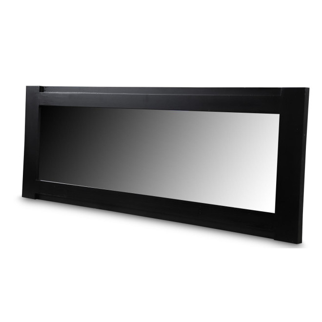 Großer Spiegel Holz Schwarz 150x2x40cm