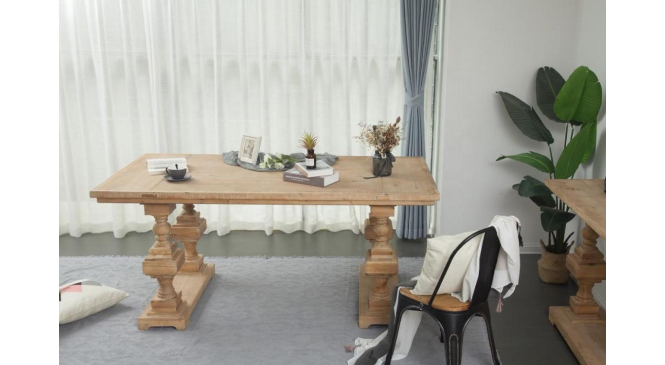 Table à Manger Bois Marron 180x90x80cm