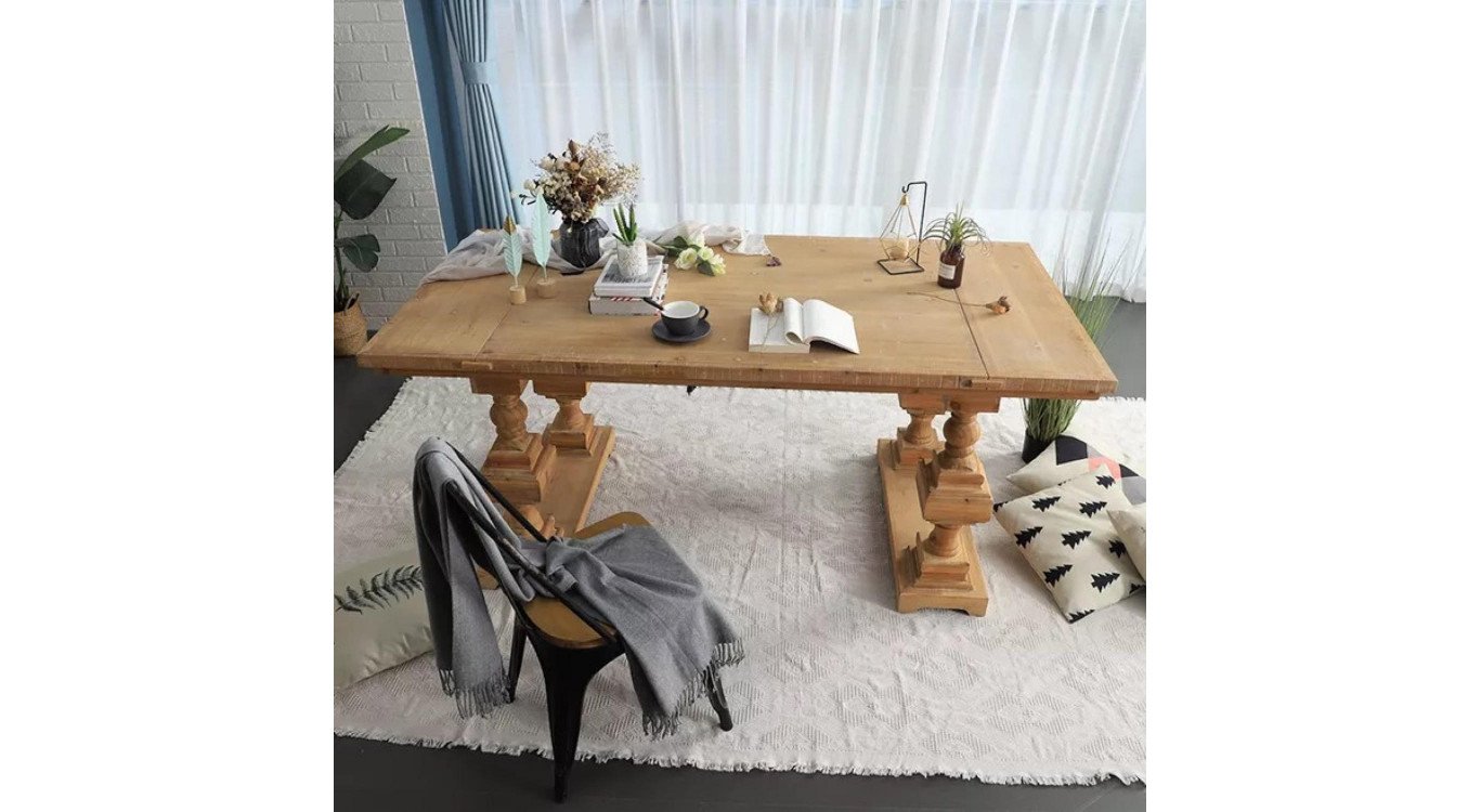 Table à Manger Bois Marron 180x90x80cm