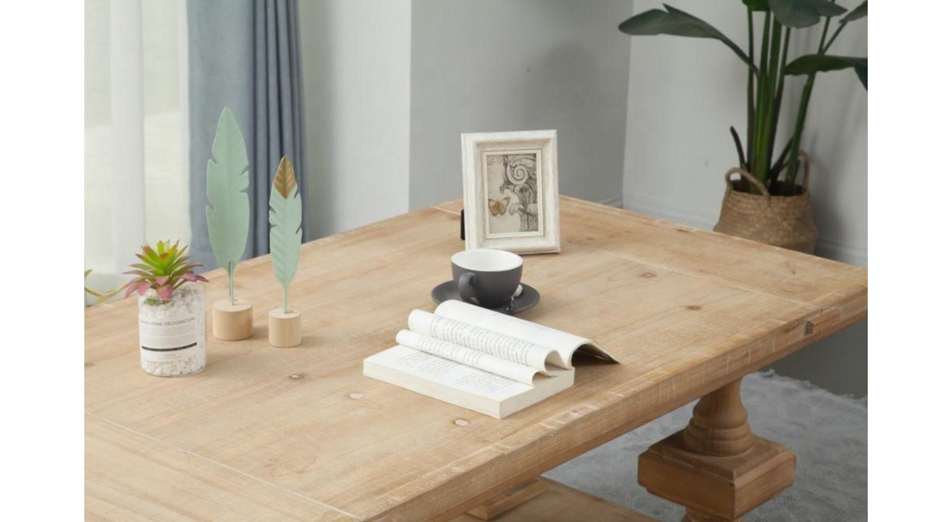 Table Basse Bois Naturel 130x70x52cm