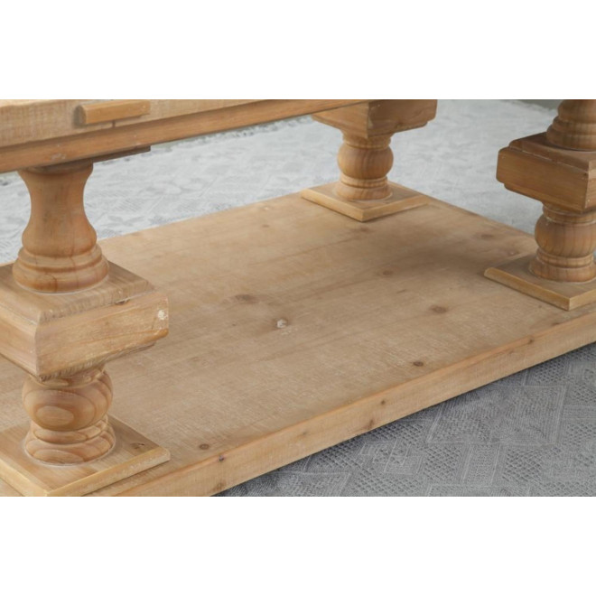 Niedriger Holztisch Braun 130x70x52cm