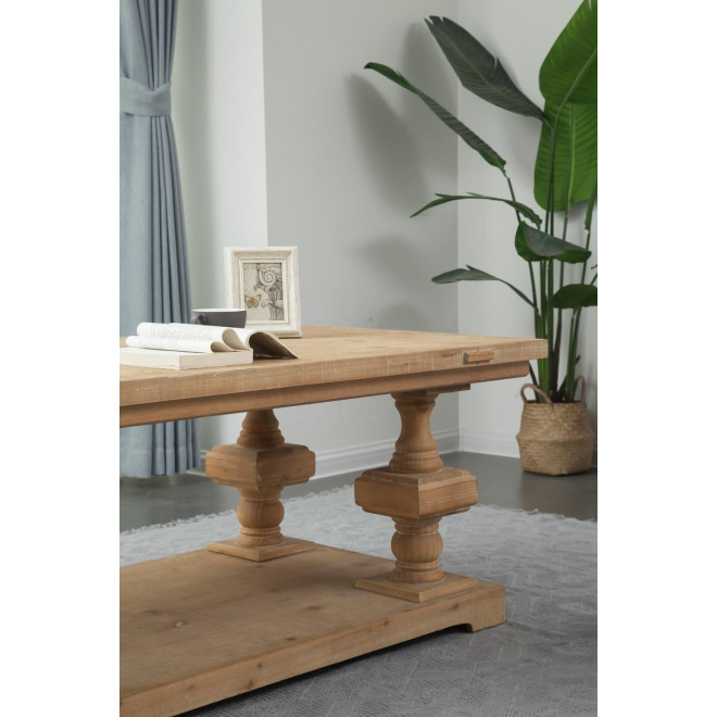 Niedriger Holztisch Braun 130x70x52cm