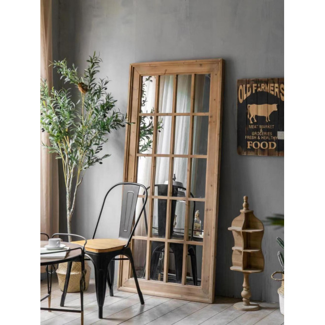 Großer Spiegel Holz Braun 80x5x176cm