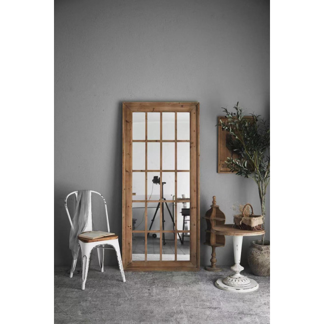 Grand Miroir Bois Marron 80x5x176cm