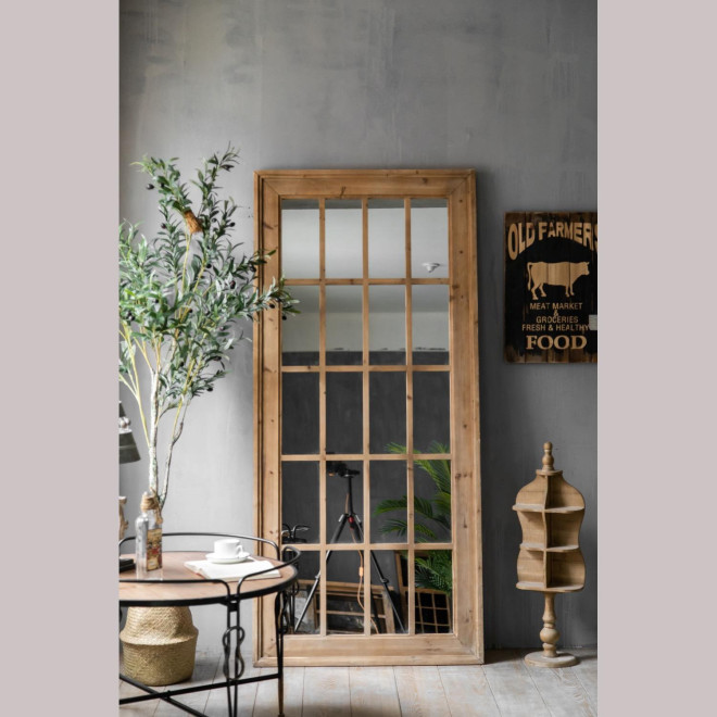 Grand Miroir Bois Marron 80x5x176cm