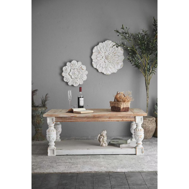 Table Basse Bois Blanc 120x70x50cm