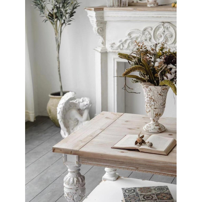 Table Basse Bois Blanc 120x70x50cm