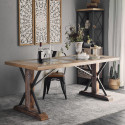 Mesa de comedor de madera marrón 180x85x78cm