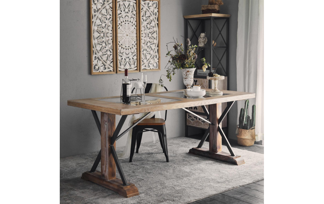 Table à Manger Bois Marron 180x85x78cm