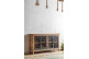 Buffet in legno e metallo marrone 150x35x85cm
