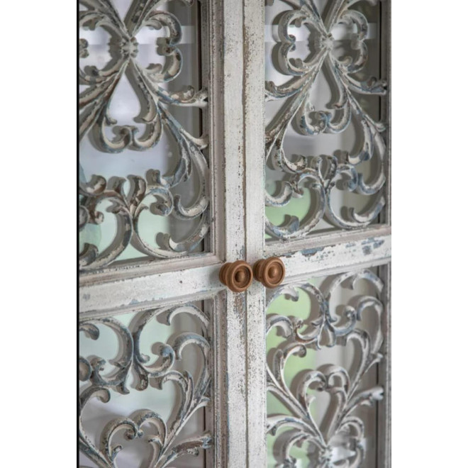 Vaissellier 2 Tiroirs Bois Blanc 71x38x171cm