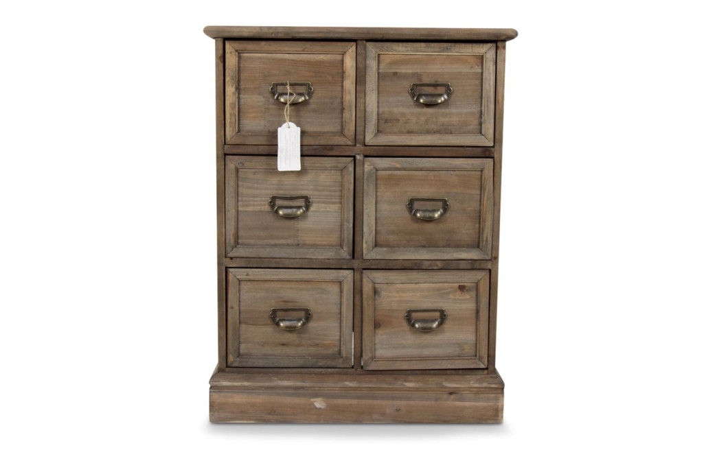 Meuble Semainier Chiffonnier Grainetier Bois 6 Tiroirs 58x40.5x76cm Meuble Semainier Chiffonnier Grainetier Bois 6 Tiroirs 58x40.5x76cm