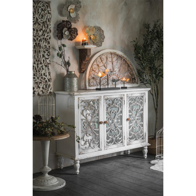 Buffet Bois Blanc 121x40x91cm