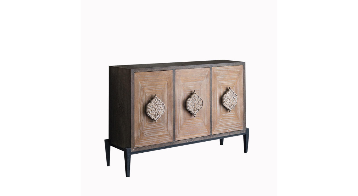 Sideboard Holz Braun 133.5x40x87.5cm