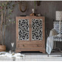 Credenza 1 cassetto in legno marrone 83x38x102cm