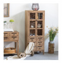 Credenza a 6 cassetti in legno marrone 60x36x150.5cm