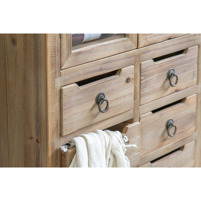 Anrichte mit 6 Schubladen Holz Braun 60x36x150.5cm