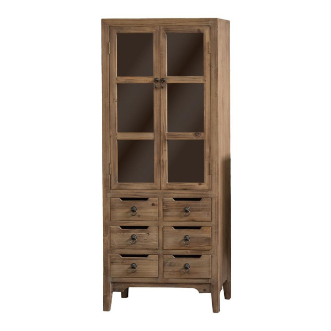 Anrichte mit 6 Schubladen Holz Braun 60x36x150.5cm