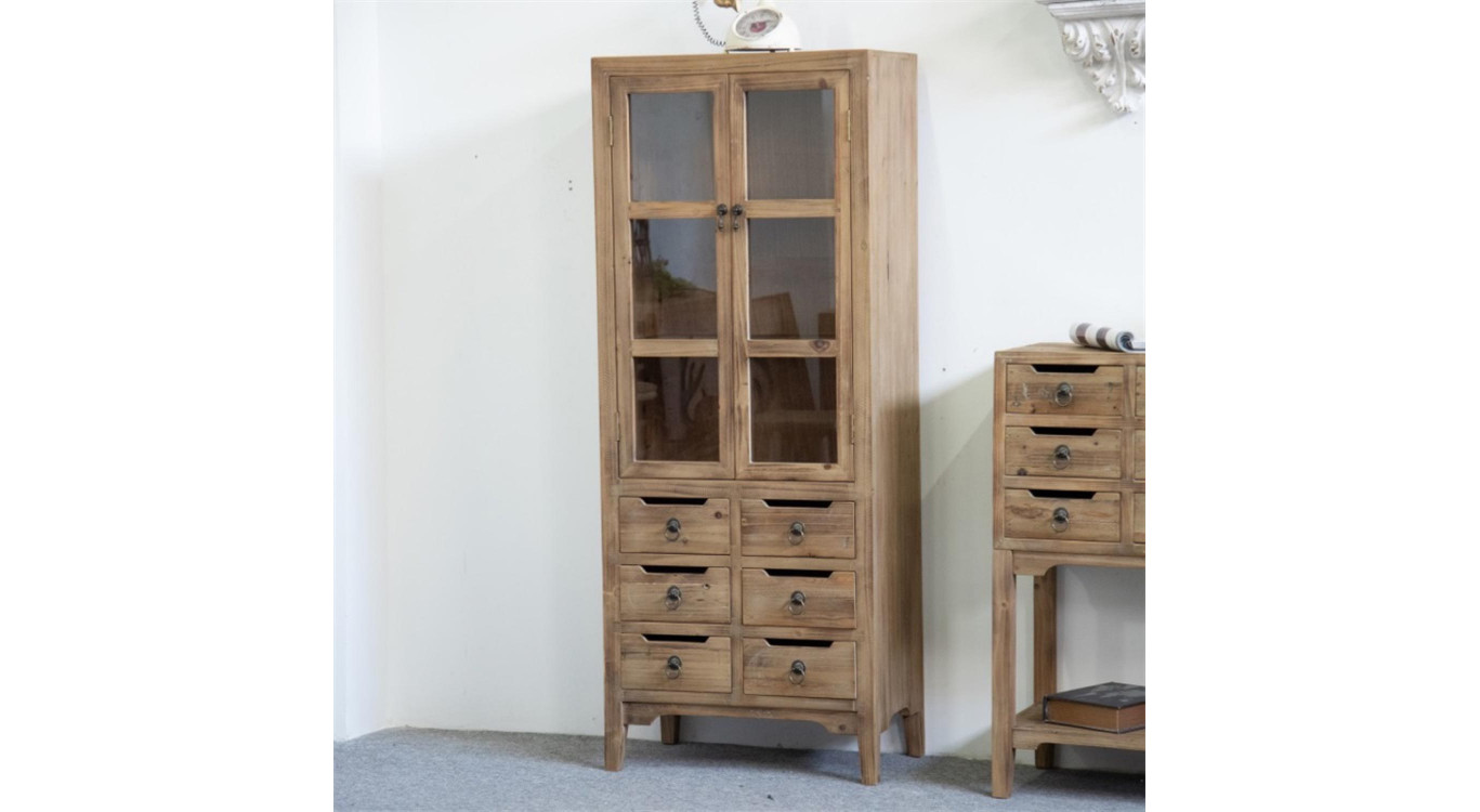 Anrichte mit 6 Schubladen Holz Braun 60x36x150.5cm