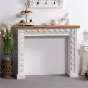 Kaminmantel Holz Weiß 126x32x100.3cm