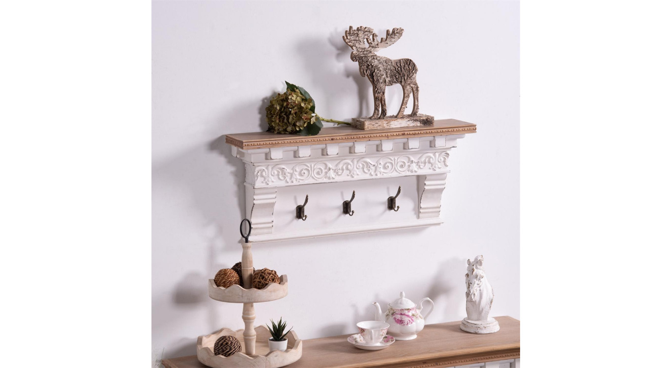 Holzregal Weiß 81x15x35.3cm