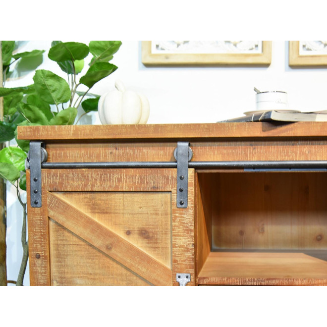 Anrichte mit 2 Schubladen Holz Braun 120x40x80cm