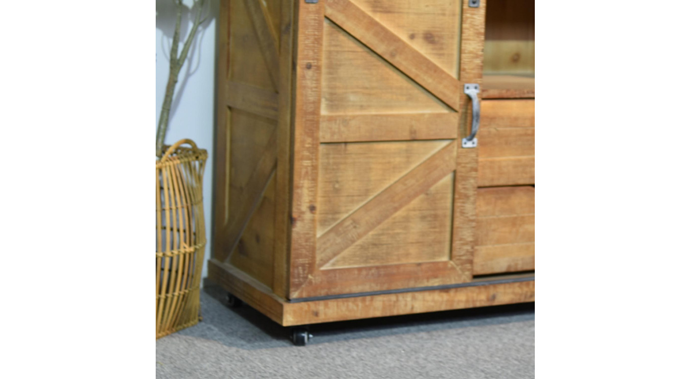Anrichte mit 2 Schubladen Holz Braun 120x40x80cm