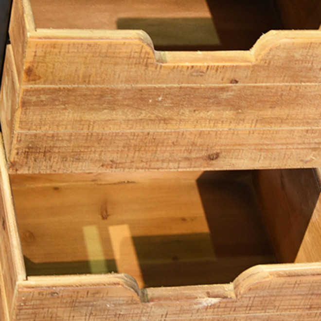 Anrichte mit 2 Schubladen Holz Braun 120x40x80cm
