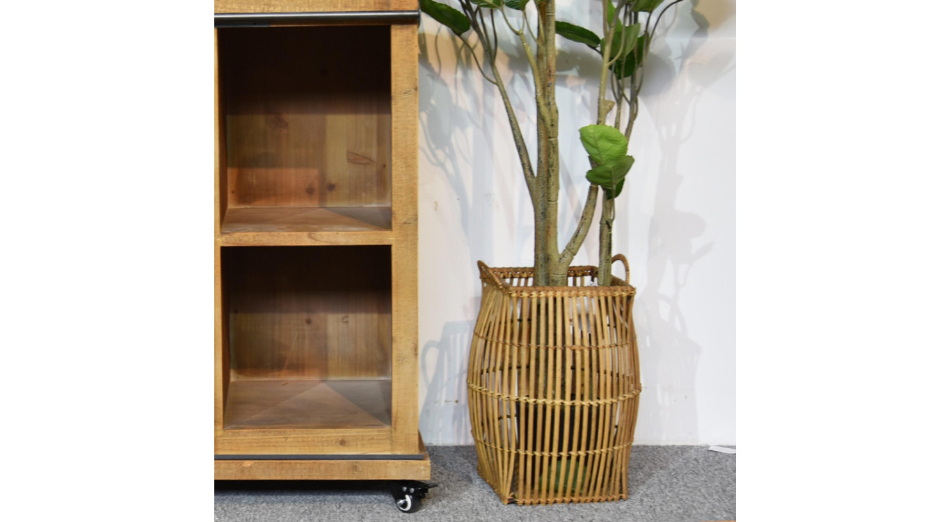 Anrichte mit 2 Schubladen Holz Braun 120x40x80cm