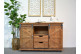 Credenza 2 cassetti in legno marrone 120x40x80cm