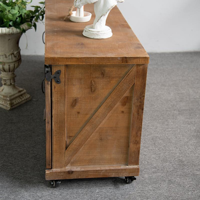 TV-Möbel mit 2 Schubladen Holz Braun 140x40x60cm