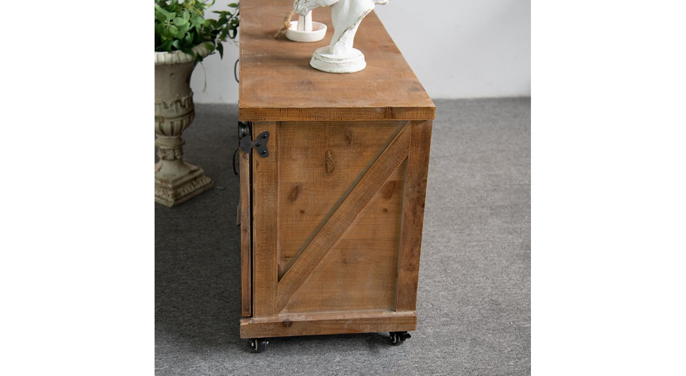 TV-Möbel mit 2 Schubladen Holz Braun 140x40x60cm