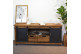 TV-Möbel mit 2 Schubladen Holz, Metall Braun 140x40x60cm