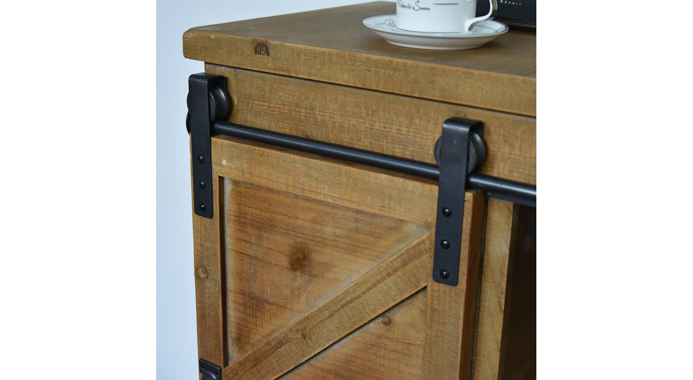 Buffet 5 Tiroirs Bois Marron 79x42x85.5cm