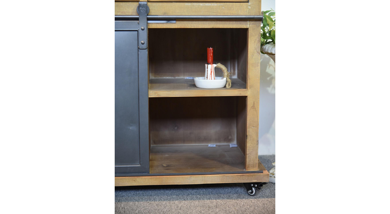 Anrichte mit 5 Schubladen Holz, Metall Braun 79x42x85.5cm