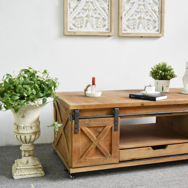 TV-Möbel 1 Schublade Holz Braun 120x60x46.5cm