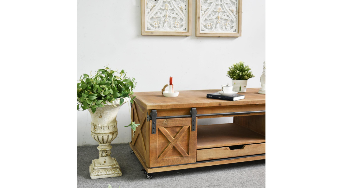 TV-Möbel 1 Schublade Holz Braun 120x60x46.5cm